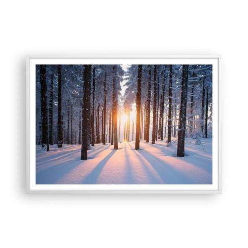 Plakat w białej ramie - Wyraźnie czarno na białym - 100x70 cm