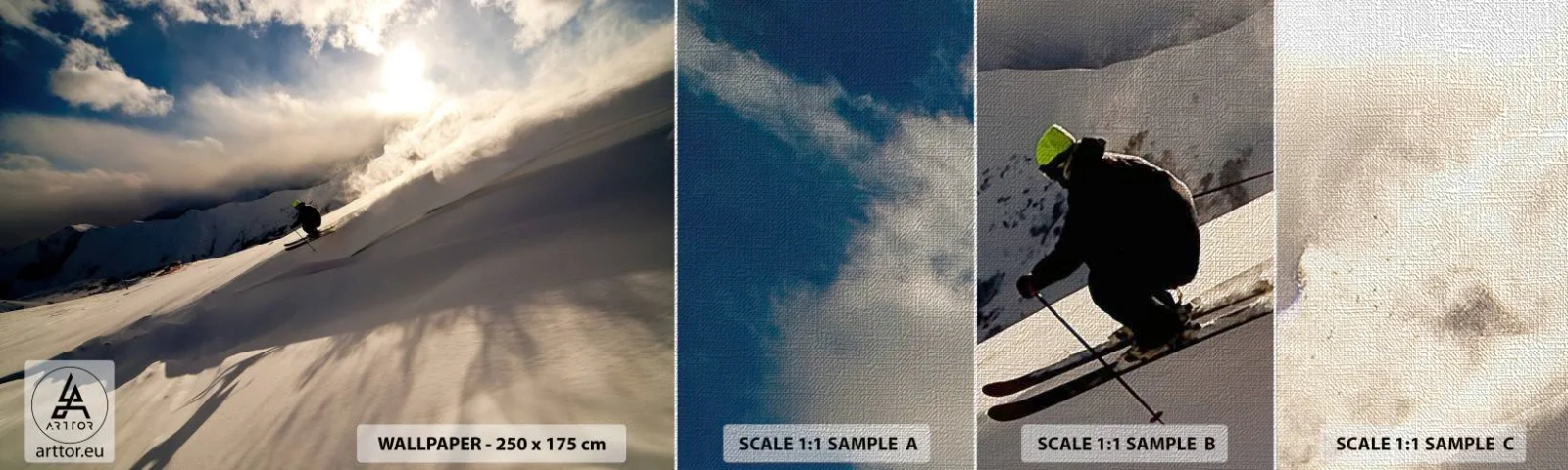 Fototapeta Próbka Premium Canvas - Podjęte wyzwanie gór - Sport I Hobby, Góry, Alpy - 100x30 cm