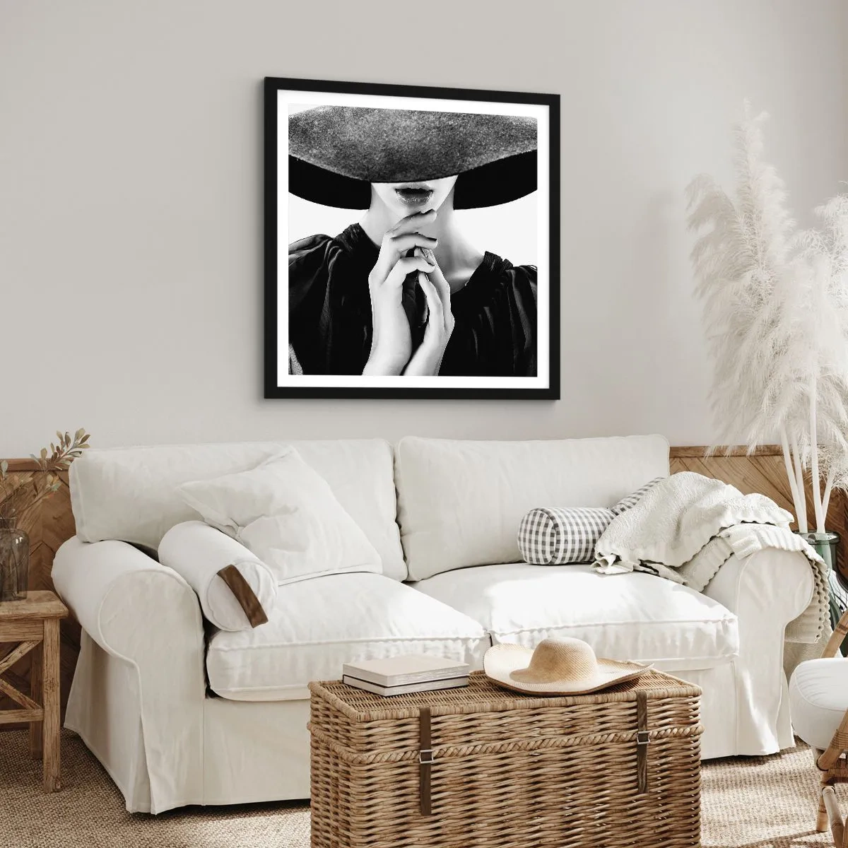 Plakat w czarnej ramie - Skryte piękno - 40x40 cm