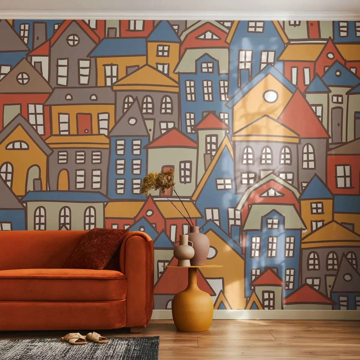 Fototapeta Standard Eco - Za domem dom - Miasto, Architektura, Stare Miasto - 350x256 cm