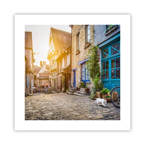 Plakat - Biały duch miasteczka - 40x40 cm