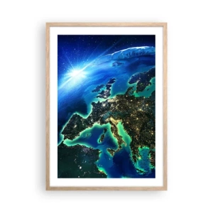 Plakat w ramie jasny dąb - Roziskrzona Europa - 50x70 cm