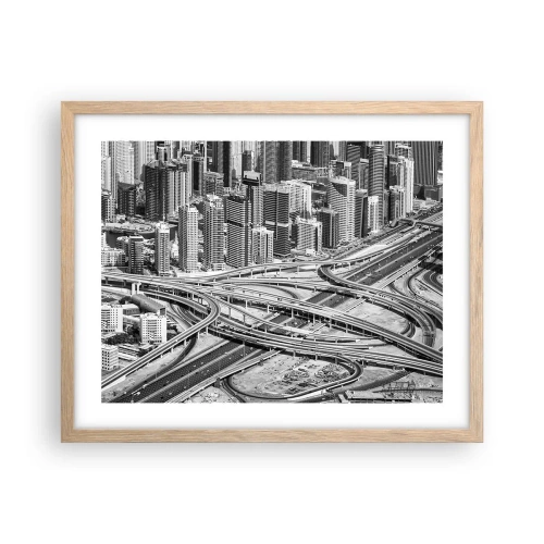 Plakat w ramie jasny dąb - Dubaj – miasto niemożliwe - 50x40 cm