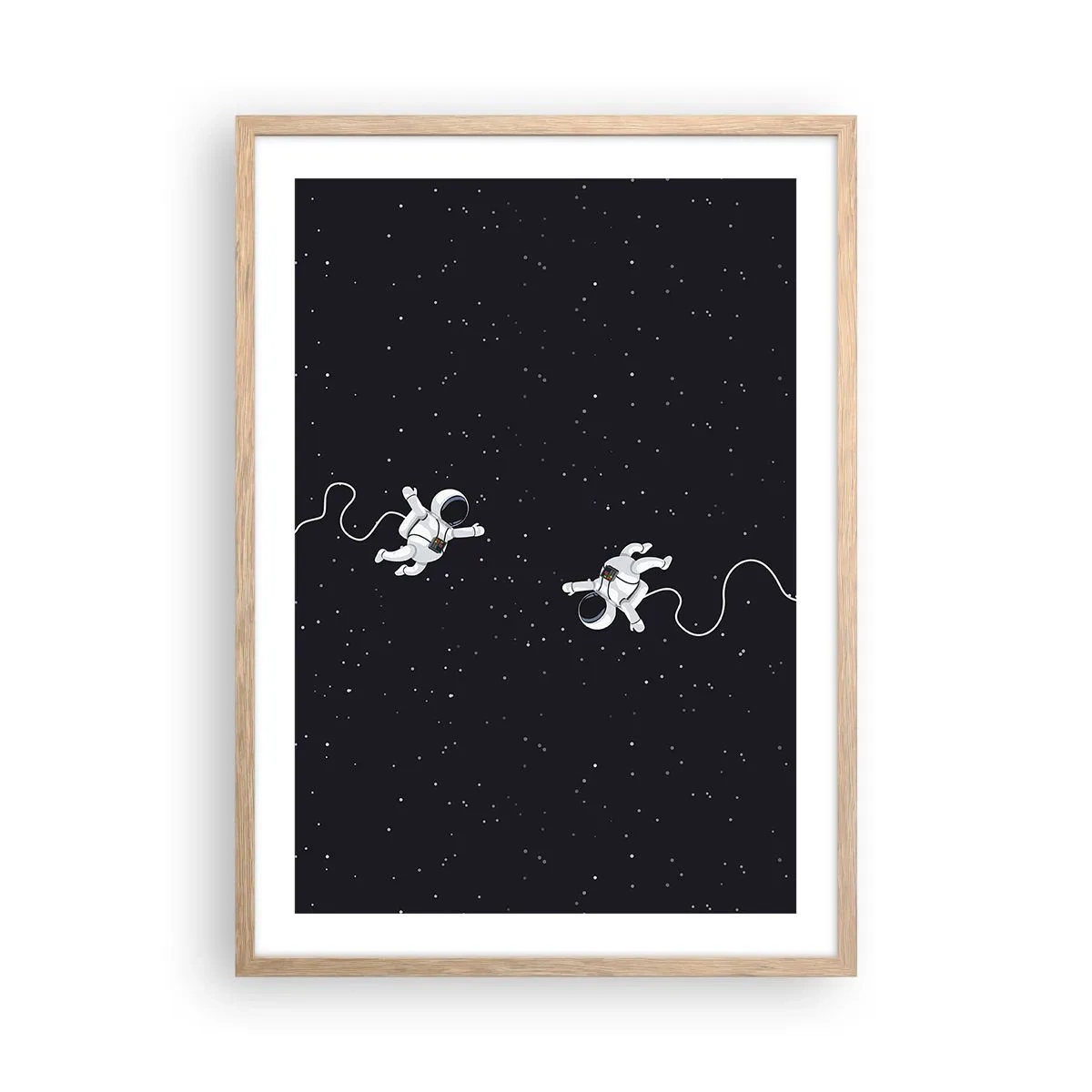 Plakat w ramie jasny dąb - Kosmiczny pląs - 50x70 cm