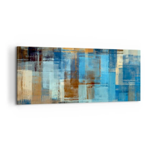 Obraz na płótnie - Przez błękitną zasłonę - 100x40 cm