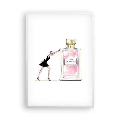 Plakat w białej ramie - Esencja kobiecości - 70x100 cm