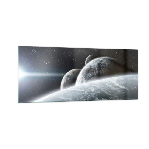 Obraz na szkle - Kosmiczna muzyka sfer - 100x40 cm