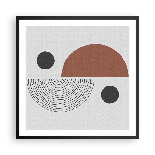 Plakat w czarnej ramie - Doskonałość koła - 60x60 cm