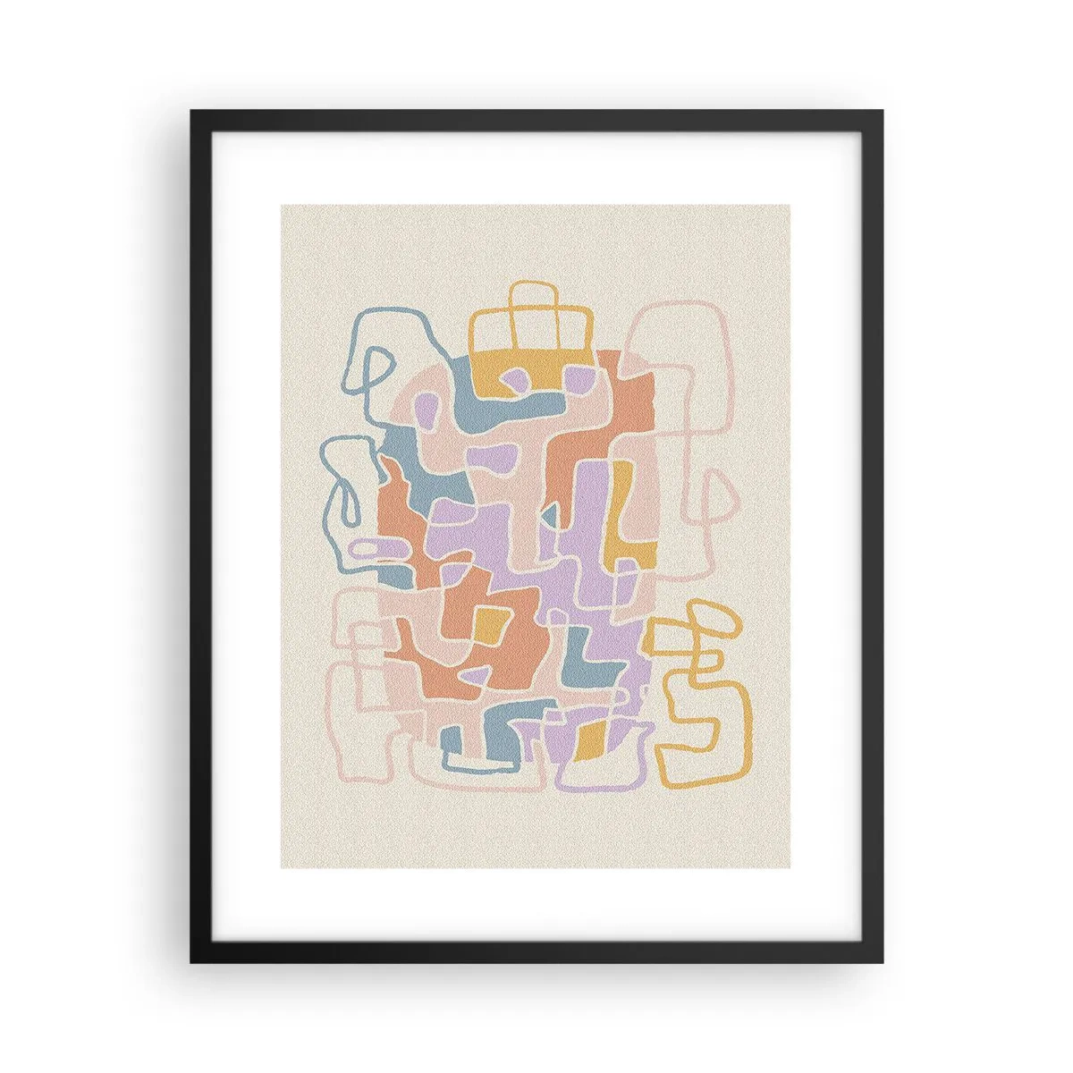 Plakat w czarnej ramie - Labirynt – radosna przygoda - 40x50 cm