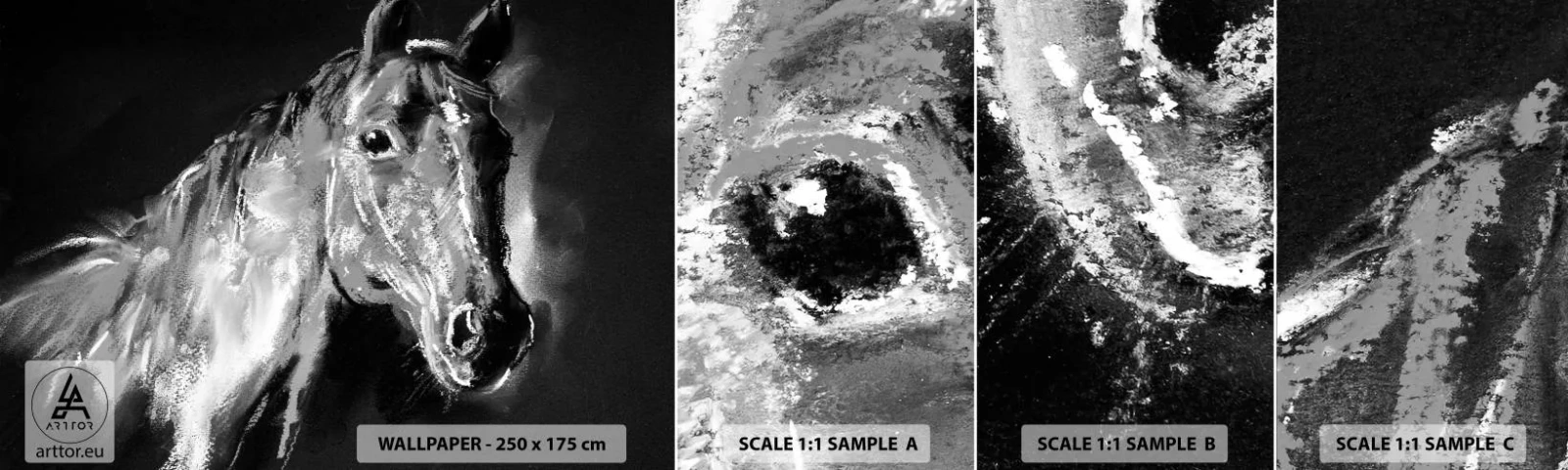 Fototapeta Próbka Samoprzylepna Deluxe Sticker - Lśnienie szlachetnej duszy - Zwierzęta, Koń, Klacz - 100x30 cm