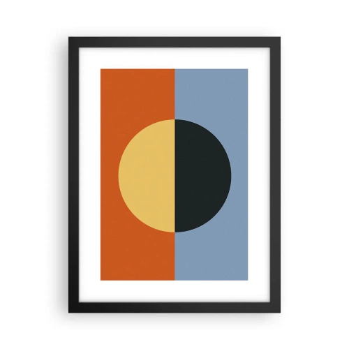 Plakat w czarnej ramie - Kompozycja ciepła i chłodu - 30x40 cm