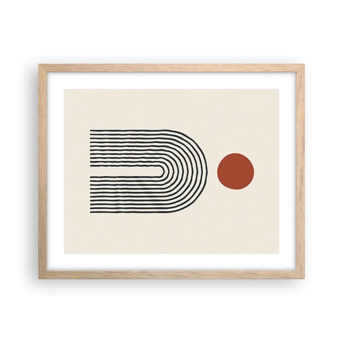 Plakat w ramie jasny dąb - Magnetyzm kształtów i barw - 50x40 cm