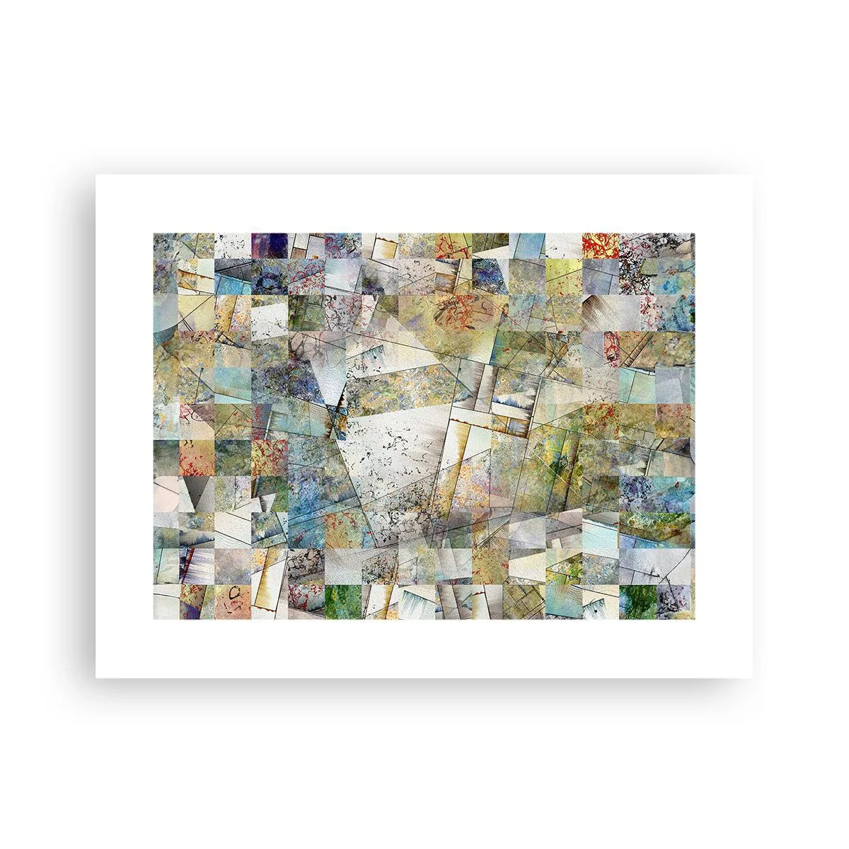 Plakat - Geometryczne przetasowanie - 40x30 cm