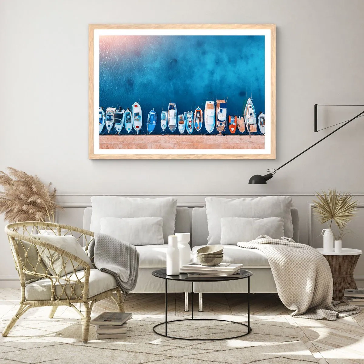 Plakat w ramie jasny dąb - W jednym rzędzie - 91x61 cm