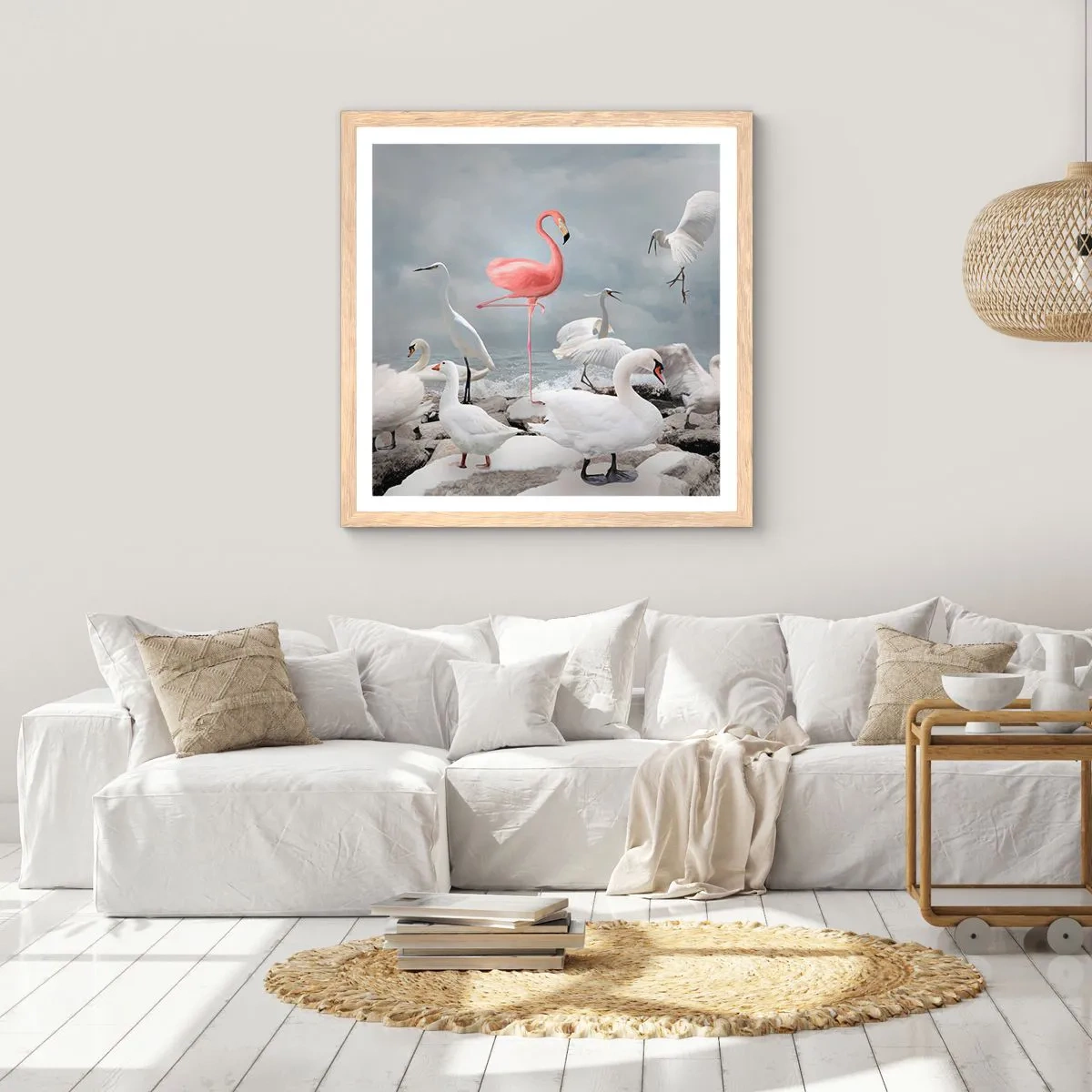 Plakat w ramie jasny dąb - Skąd się tu wziąłem? - 30x30 cm