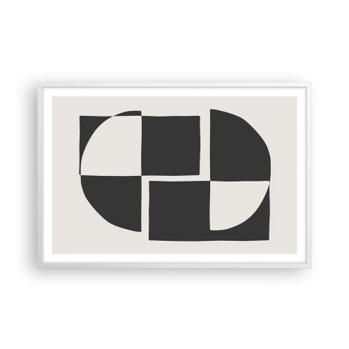 Plakat w białej ramie - Antyteza – synteza - 91x61 cm