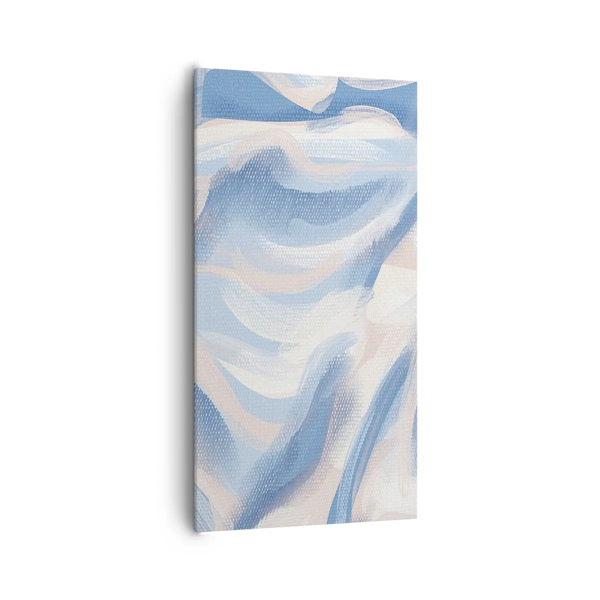 Obraz na płótnie - Błękitne falowanie - 65x120 cm