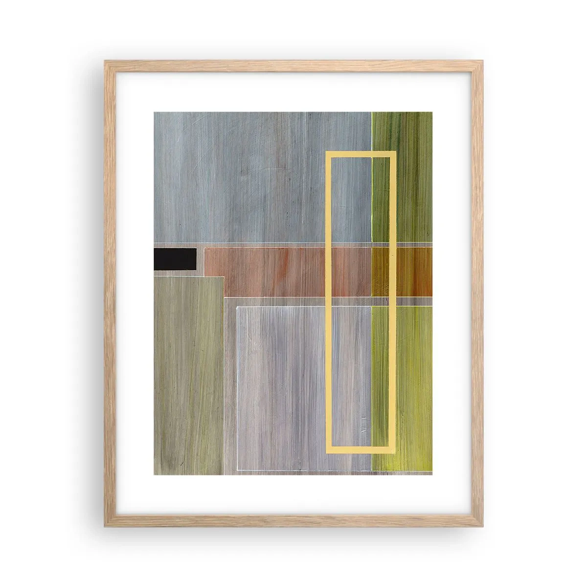 Plakat w ramie jasny dąb - Prosto i spokojnie - 40x50 cm