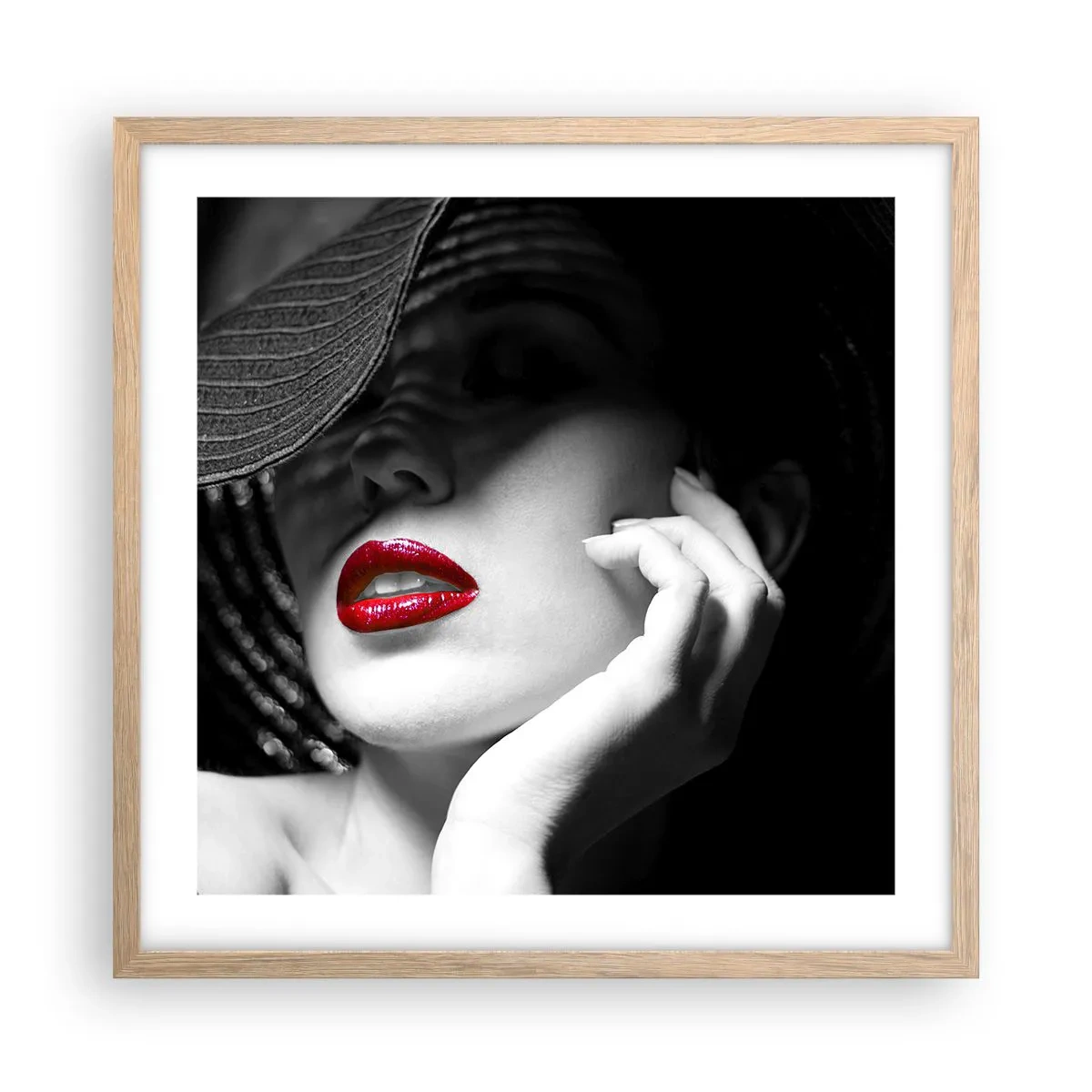 Plakat w ramie jasny dąb - Studium w szkarłacie - 50x50 cm