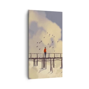 Obraz na płótnie - Niebieska tęsknota - 55x100 cm