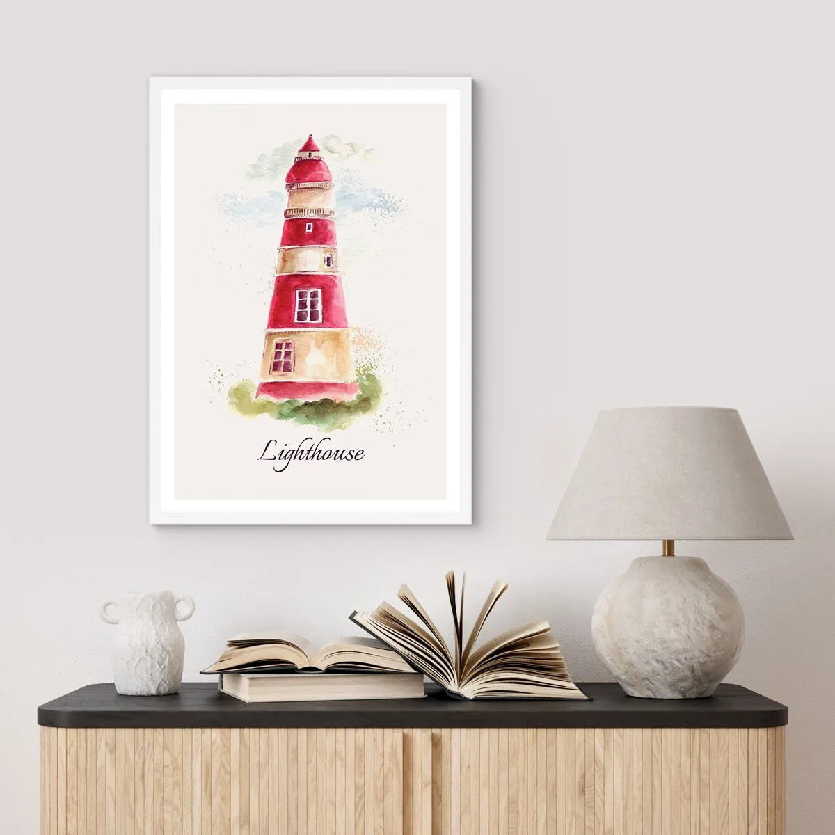 Plakat w białej ramie - Wokół zawsze pogoda - 70x100 cm