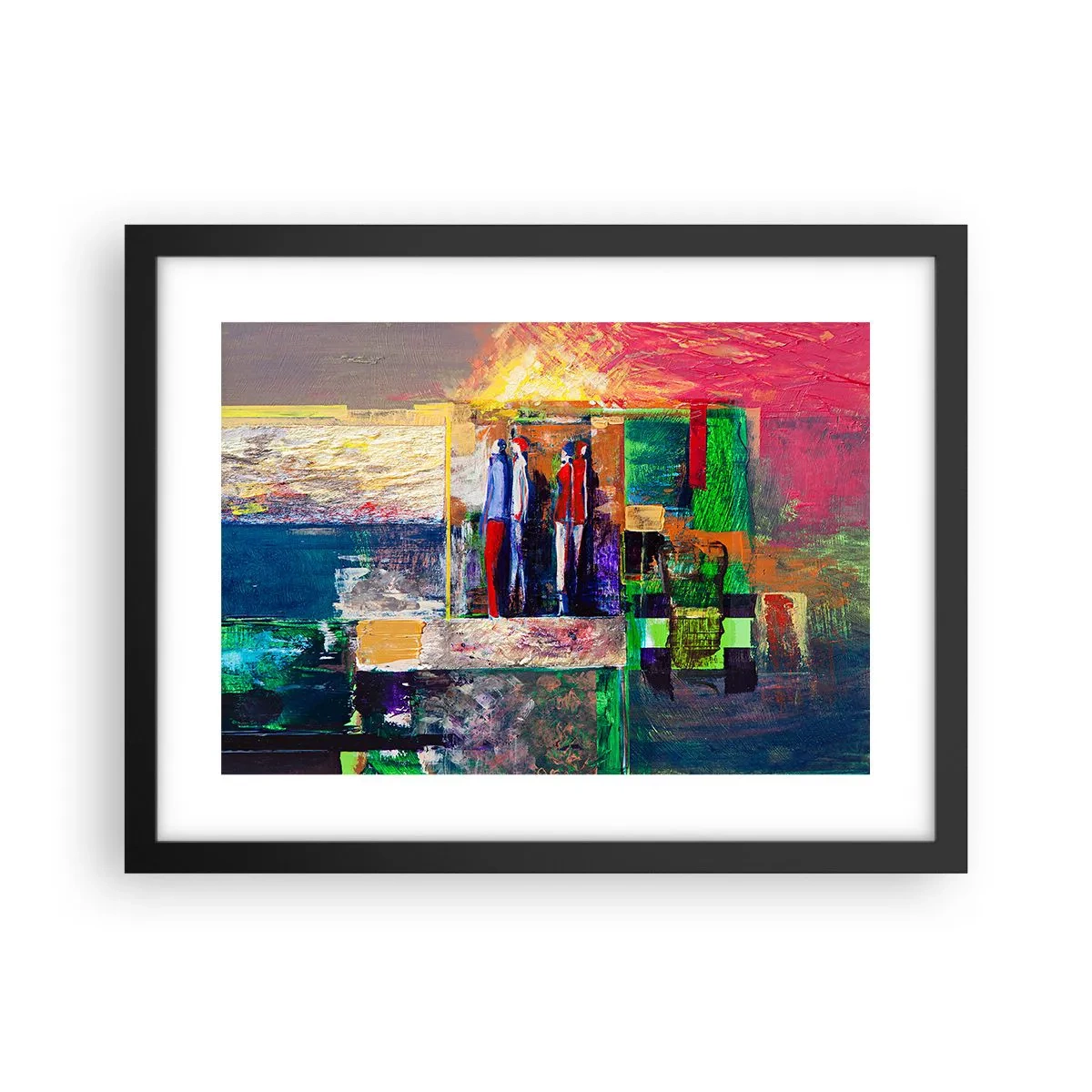 Plakat w czarnej ramie - Relacje i emocje - 40x30 cm