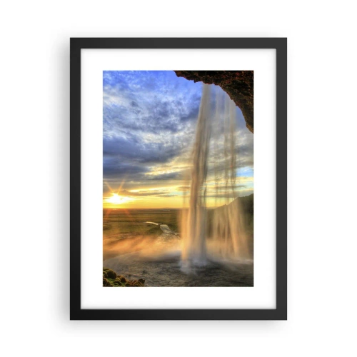 Plakat w czarnej ramie - Świat za zasłoną kropel - 30x40 cm