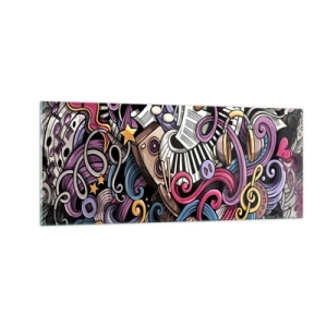 Obraz na szkle - Skomplikowana melodia - 100x40 cm