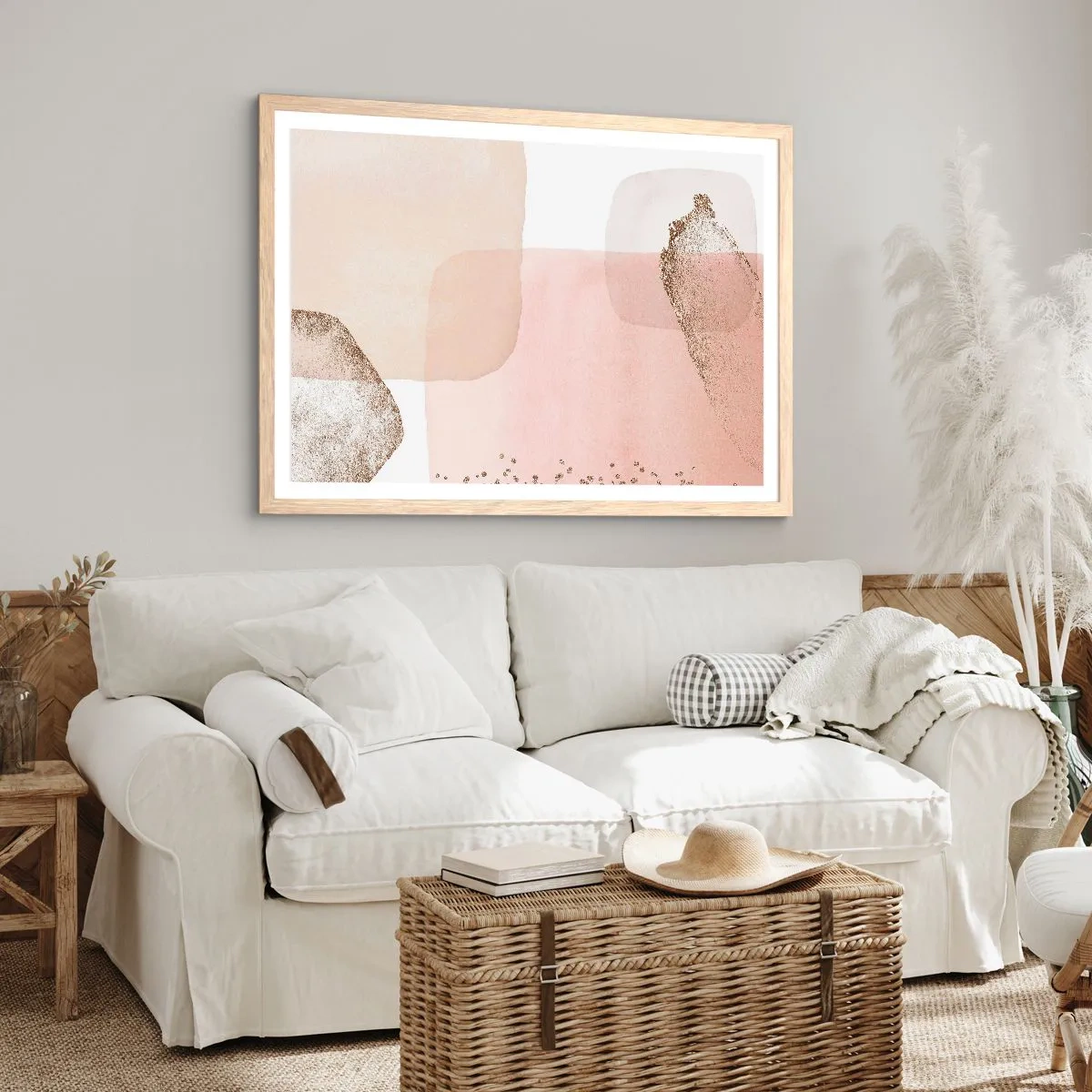 Plakat w ramie jasny dąb - Spojrzenie przez kolor - 40x30 cm