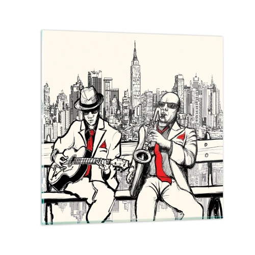 Obraz na szkle - Nowojorska improwizacja - 40x40 cm