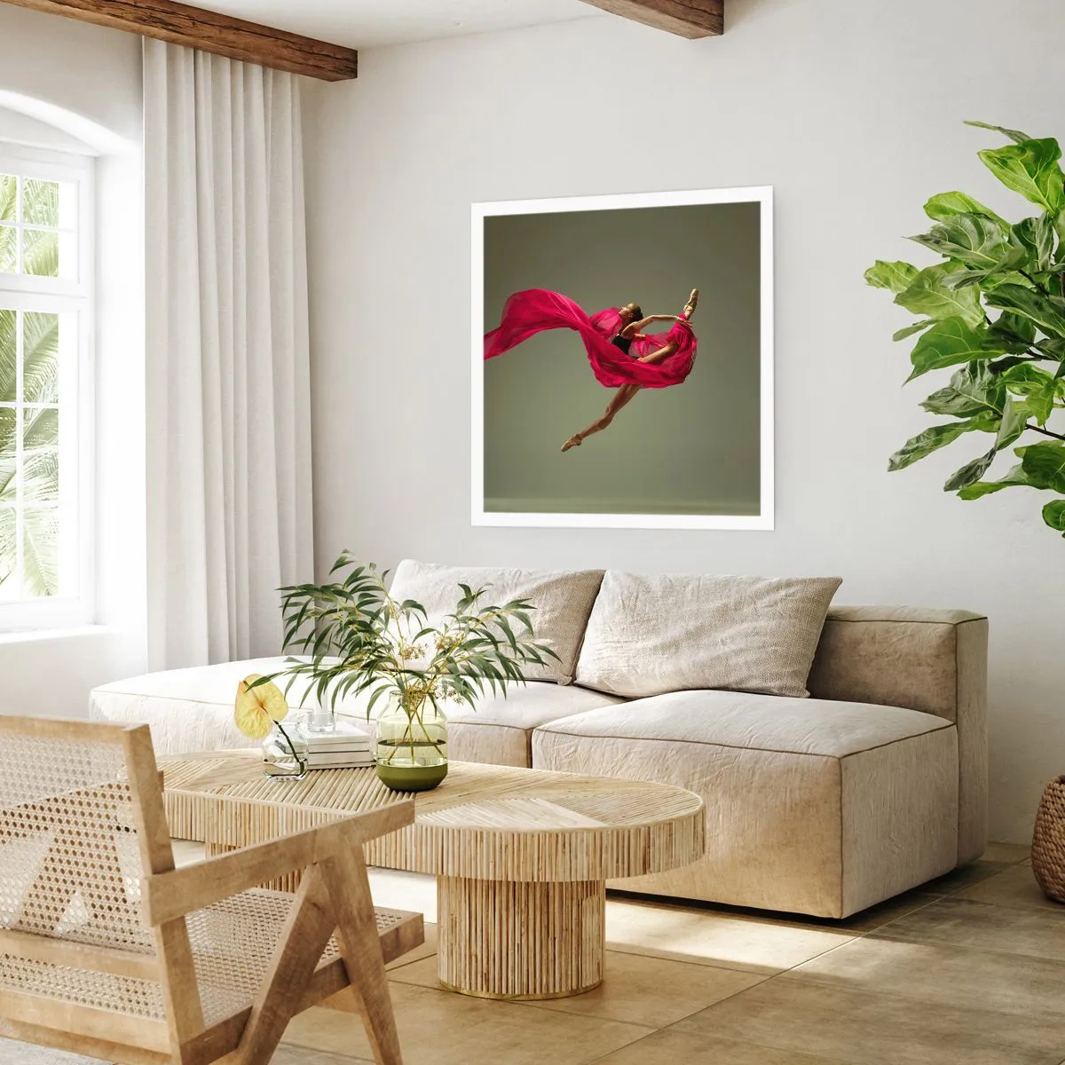 Plakat - Tańczący płomień - 30x30 cm