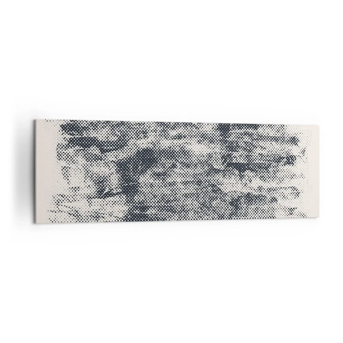 Obraz na płótnie - Abstrakcyjna mglista kompozycja w odcieniach szarości - 160x50cm - Mglista kompozycja - Nowoczesna dekoracja ścienna do salonu i sypialni ARTTOR