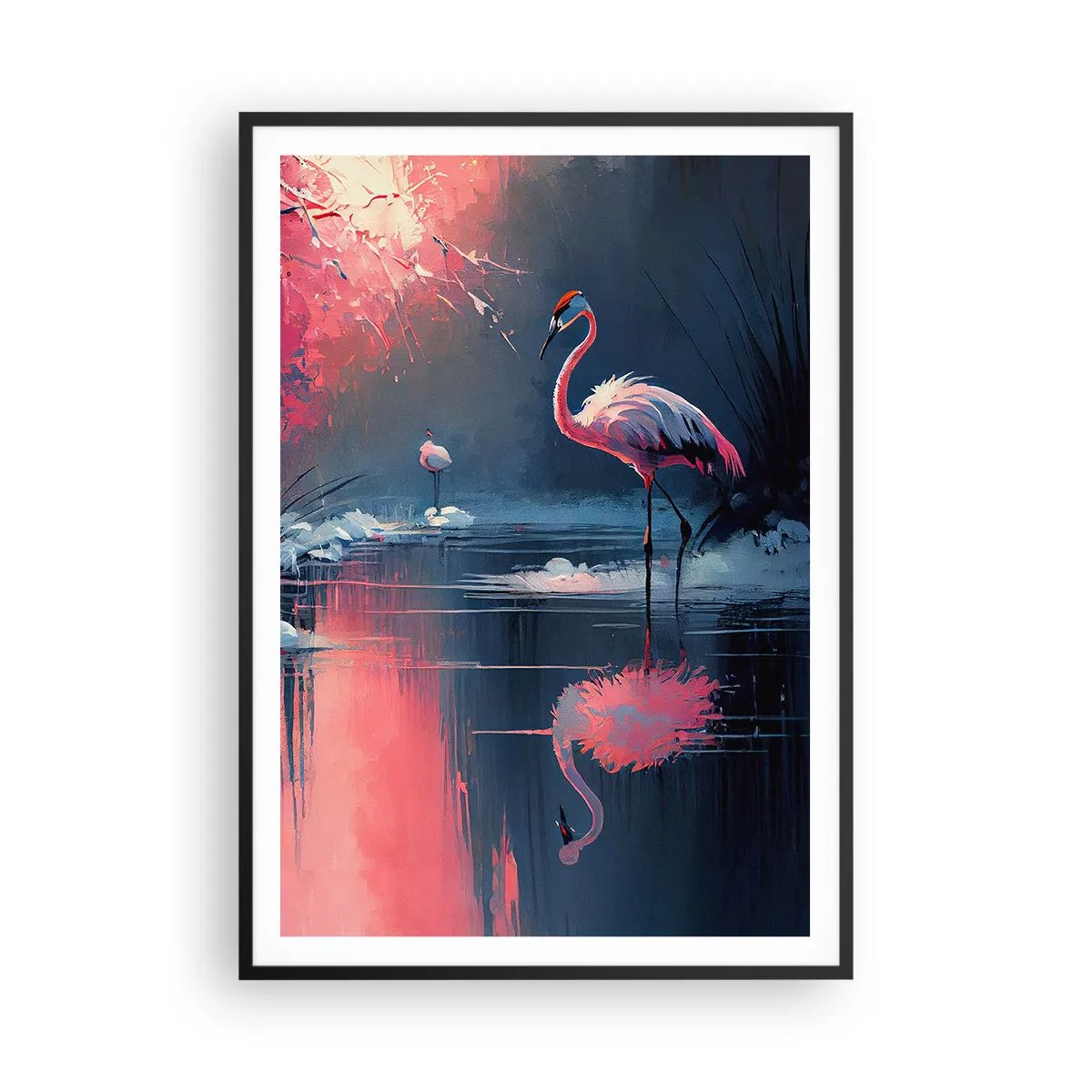 Plakat w czarnej ramie - Ptasie ustronie - 70x100 cm