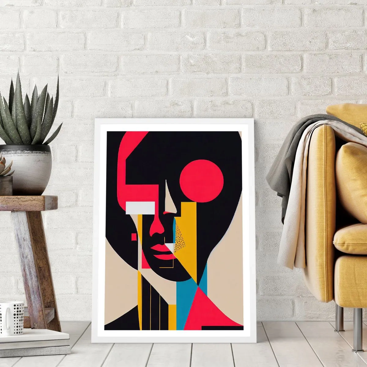 Plakat w białej ramie - Jej wewnętrzny świat - 61x91 cm