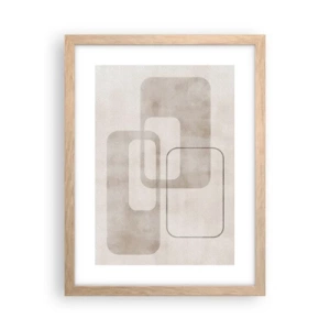 Plakat w ramie jasny dąb - Geometryczna fuga - 30x40 cm