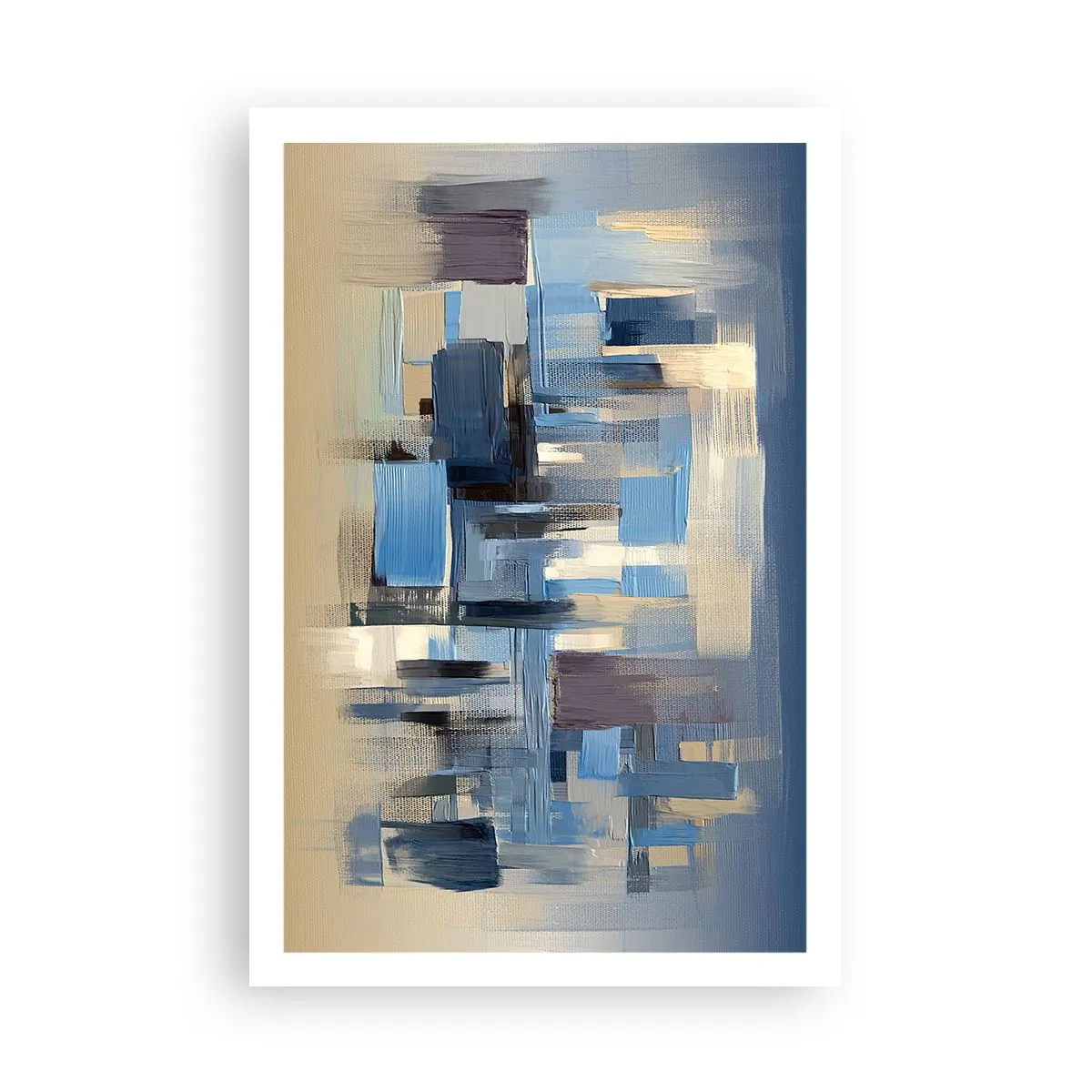 Plakat - Błękitna konstrukcja - 61x91 cm