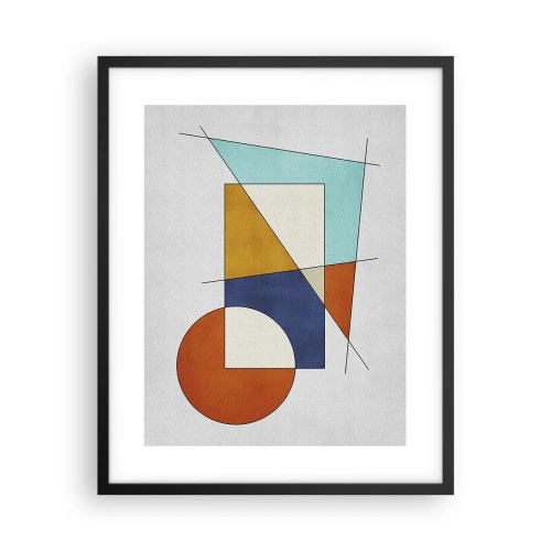 Plakat w czarnej ramie - Abstrakcja: modernistyczna zabawa - 40x50 cm
