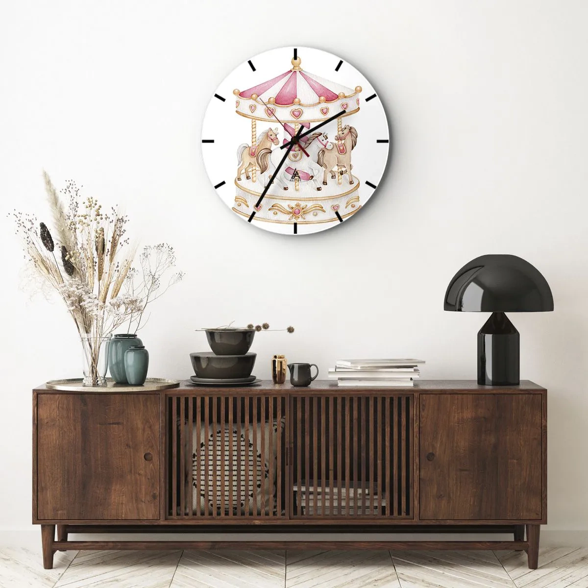 Zegar ścienny - Słodki świat dzieciństwa - 40x40 cm
