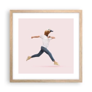 Plakat w ramie jasny dąb - Szczypta absurdu - 40x40 cm