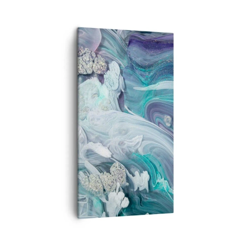 Obraz na płótnie - Nurty błękitu - 45x80 cm