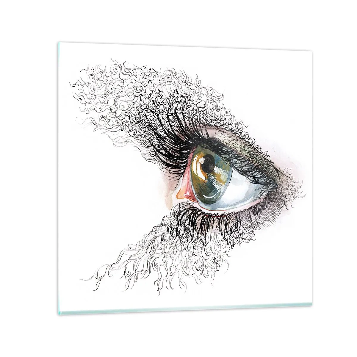 Obraz na szkle - Zajrzyj wprost do duszy - 50x50 cm