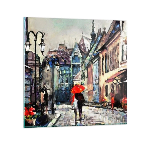 Obraz na szkle - Deszcz dla dwojga - 60x60 cm