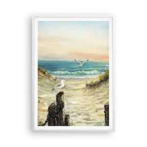 Plakat w białej ramie - Bezwietrzne zacisze - 70x100 cm