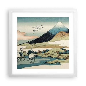 Plakat w białej ramie - W japońskim duchu - 40x40 cm
