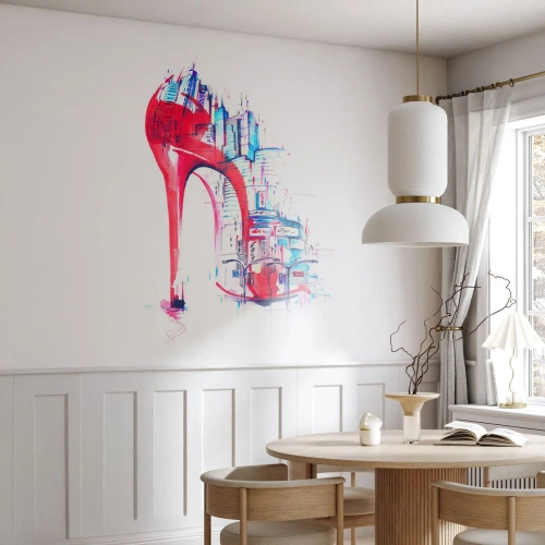 Fototapeta Samoprzylepna Deluxe Sticker - Wielkomiejska elegantka - Abstrakcja, Architektura, Damskie Obuwie - 250x175 cm