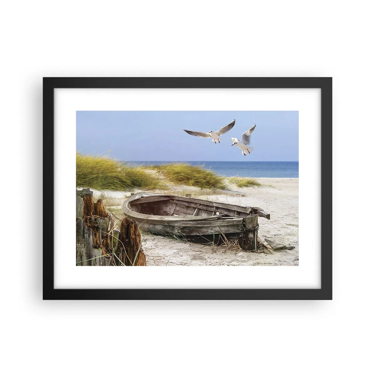Plakat w czarnej ramie - Skąpane wiatrem - 40x30 cm