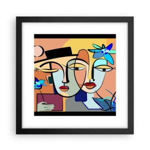 Plakat w czarnej ramie - Picassowskie randez vous - 30x30 cm