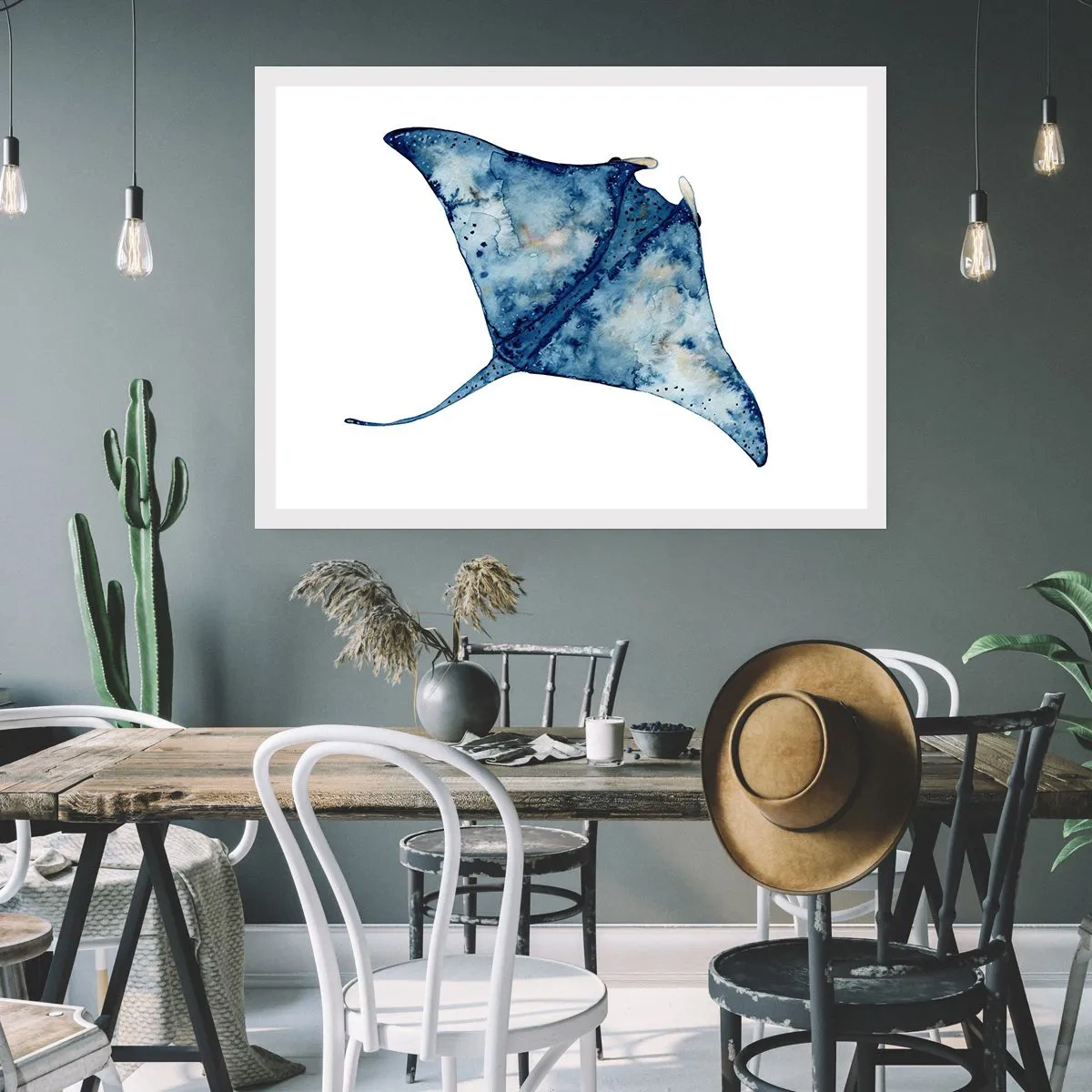Plakat - Życie w błękicie - 70x50 cm