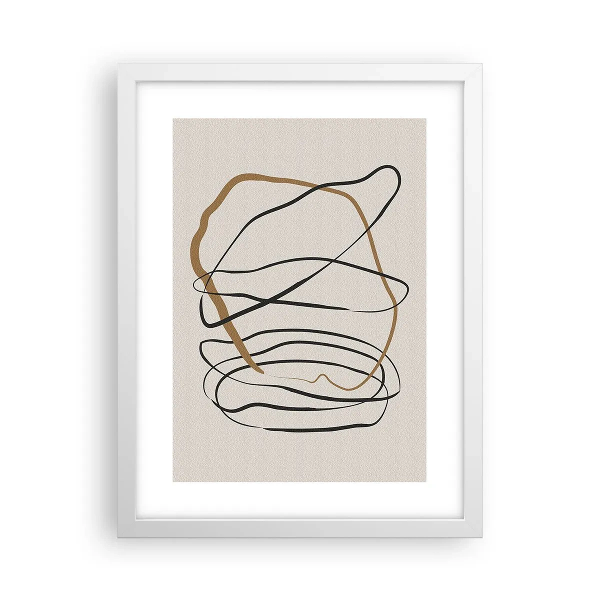 Plakat w białej ramie - Kompozycja – taniec opętaniec - 30x40 cm