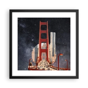 Plakat w czarnej ramie - Zawsze w centrum - 40x40 cm